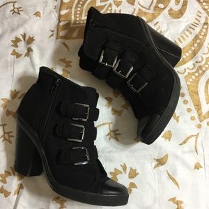 Call It SPRING Black Strappy Ankle Boot